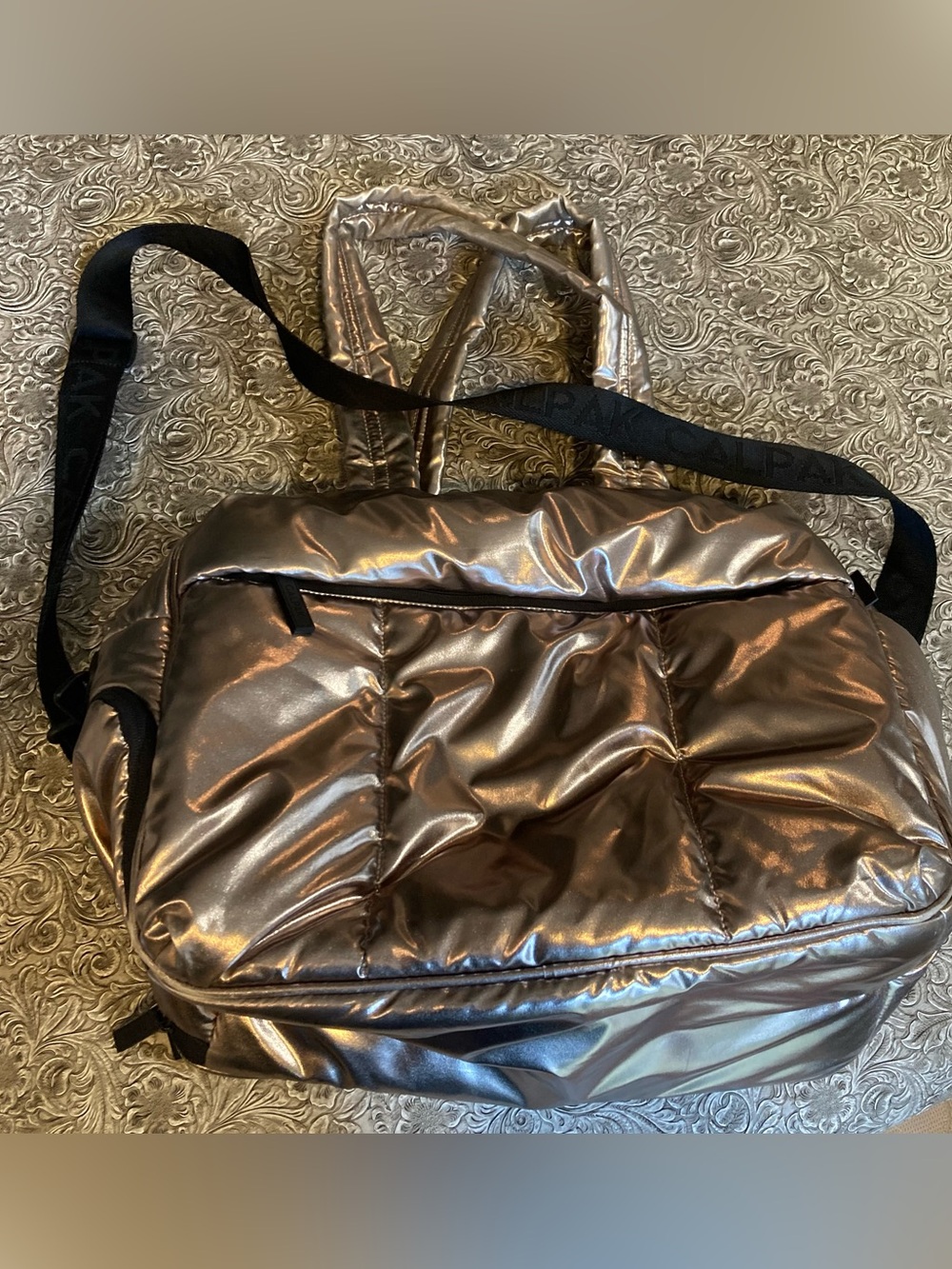 Calpak Luka Duffel in Metallic Bronze
